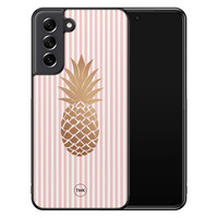 TMK Samsung Galaxy S21 FE backcover hoesje - Ananas roze