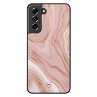 TMK Samsung Galaxy S21 FE backcover hoesje - Rose marble