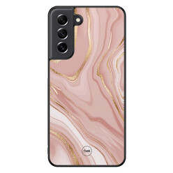 TMK Samsung Galaxy S21 FE backcover hoesje - Rose marble