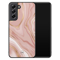 TMK Samsung Galaxy S21 FE backcover hoesje - Rose marble