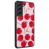 TMK Samsung Galaxy S21 FE backcover hoesje - Sweet cherry