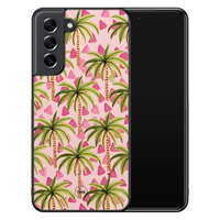 TMK Samsung Galaxy S21 FE backcover hoesje - Palmbomen