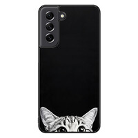 TMK Samsung Galaxy S21 FE backcover hoesje - Kat kiekeboe