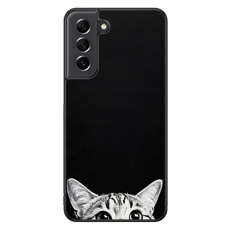 Casevibes Samsung Galaxy S21 FE backcover hoesje - Kat kiekeboe