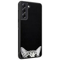 TMK Samsung Galaxy S21 FE backcover hoesje - Kat kiekeboe