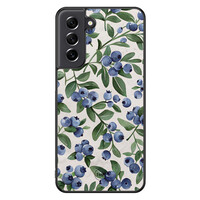 TMK Samsung Galaxy S21 FE backcover hoesje - Blueberries
