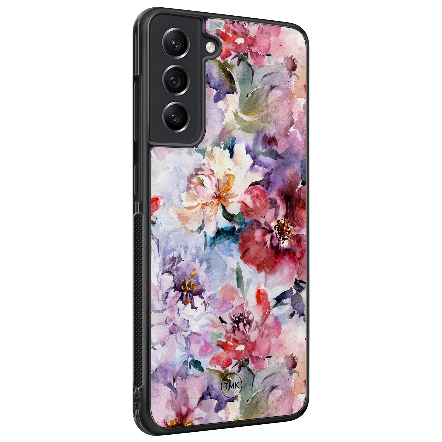 TMK Samsung Galaxy S21 FE backcover hoesje - Bloemen acryl