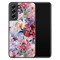 TMK Samsung Galaxy S21 FE backcover hoesje - Bloemen acryl