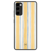 TMK Samsung Galaxy S20 FE backcover hoesje - Gestreept geel