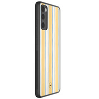 TMK Samsung Galaxy S20 FE backcover hoesje - Gestreept geel