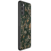 TMK Samsung Galaxy S20 FE backcover hoesje - Khaki golden flowers