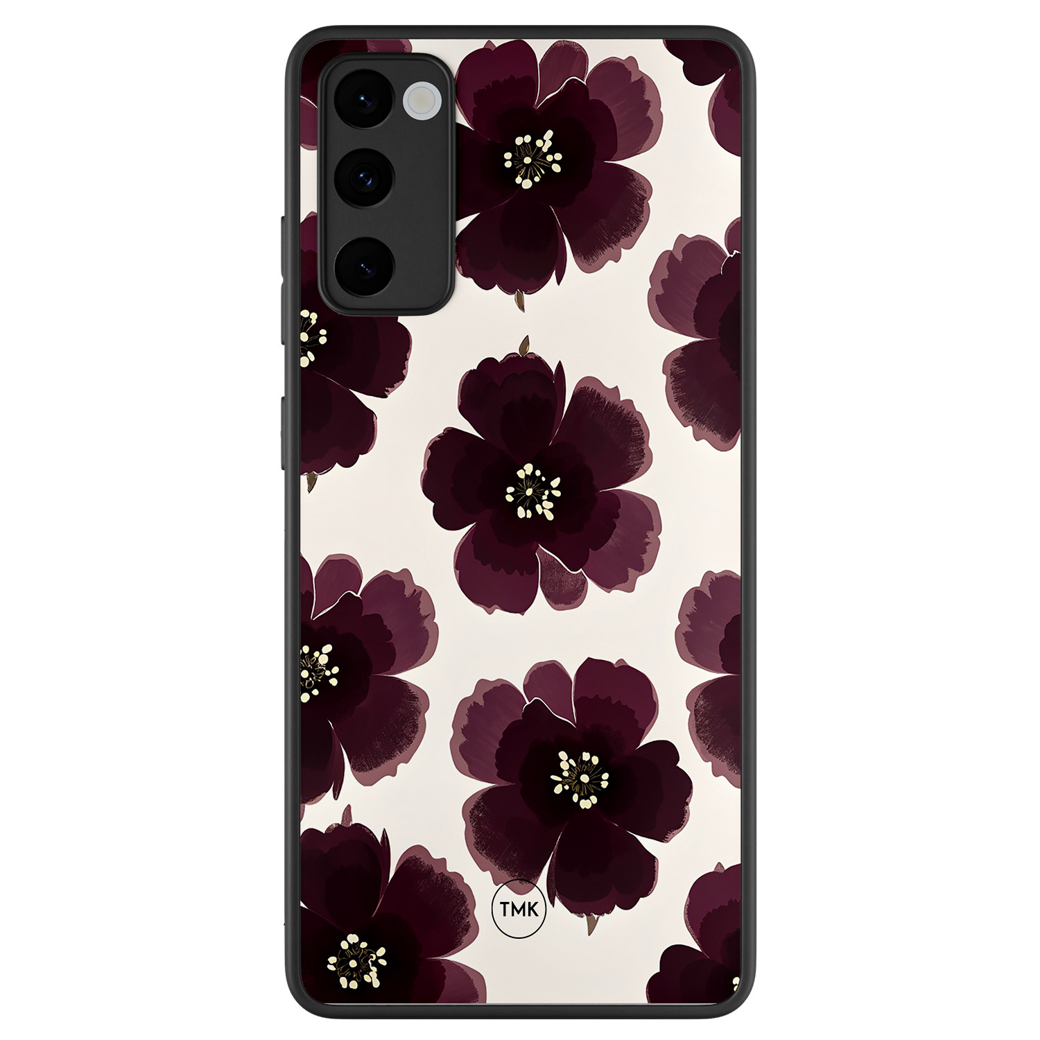 TMK Samsung Galaxy S20 FE backcover hoesje - Burgundy flowers