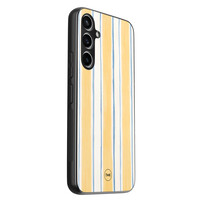TMK Samsung Galaxy S23 FE backcover hoesje - Gestreept geel