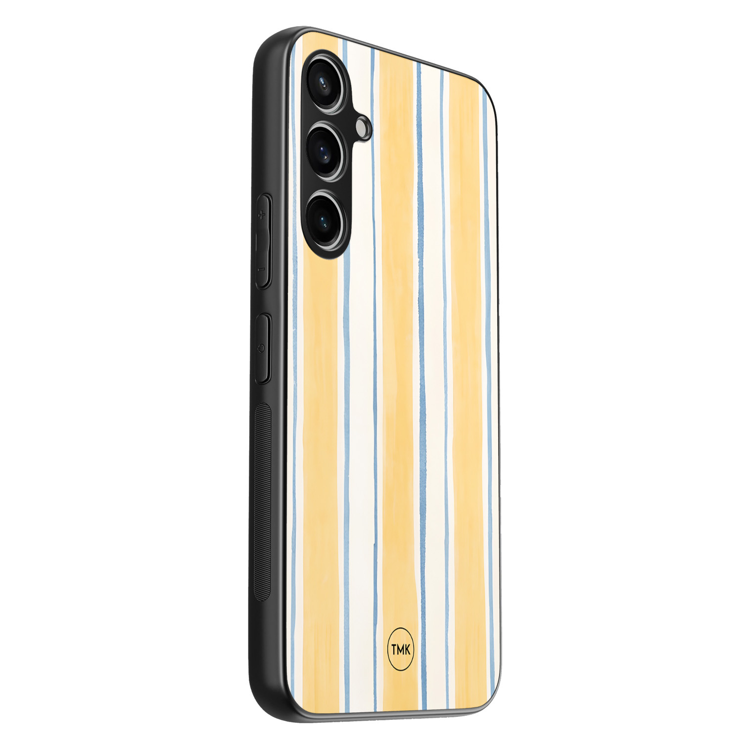 TMK Samsung Galaxy S23 FE backcover hoesje - Gestreept geel