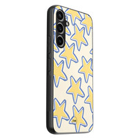TMK Samsung Galaxy S23 FE backcover hoesje - Retro stars geel