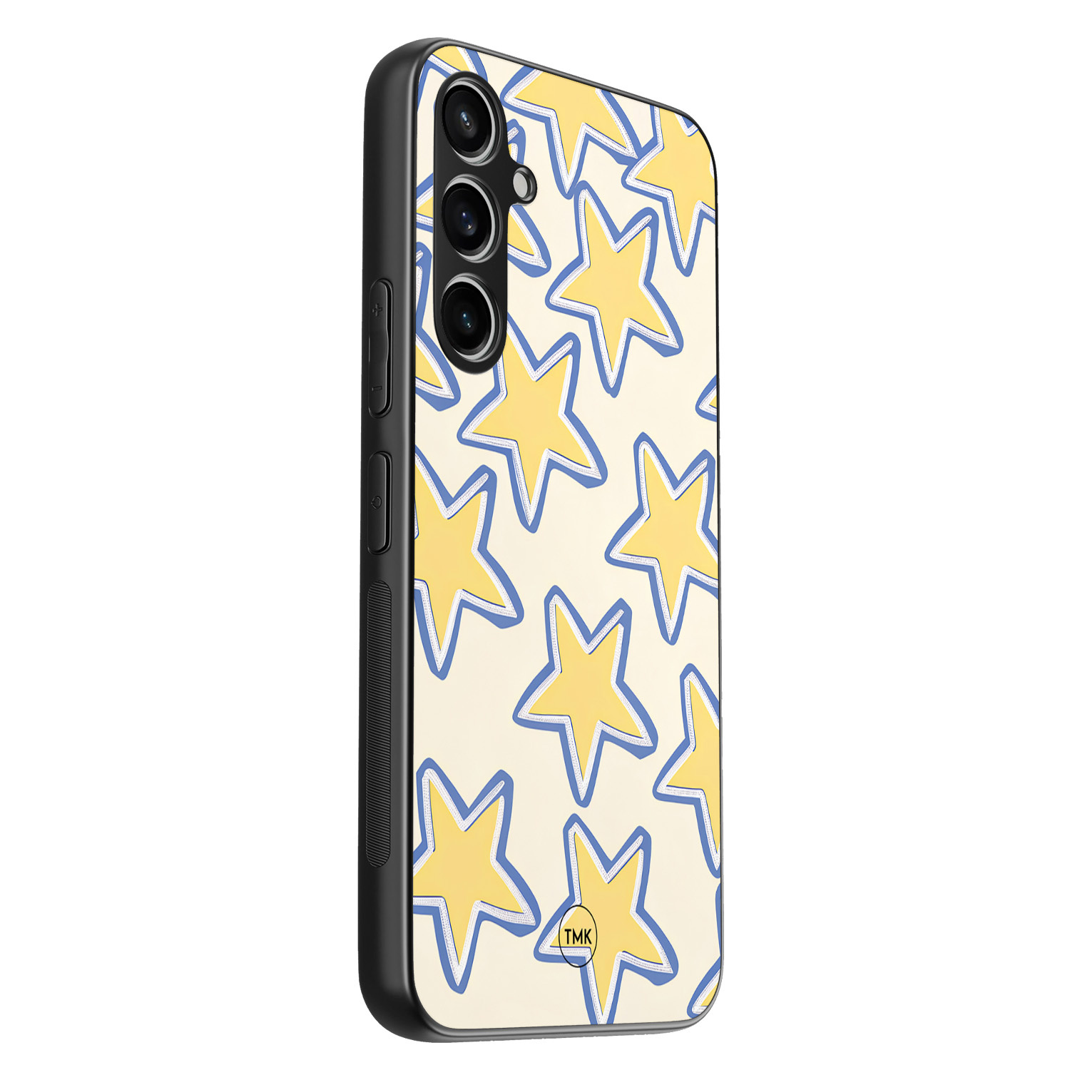 TMK Samsung Galaxy S23 FE backcover hoesje - Retro stars geel
