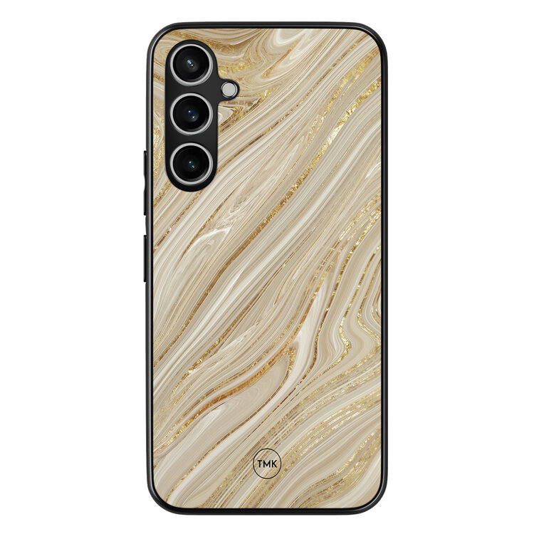 Casevibes Samsung Galaxy S23 FE backcover hoesje - Golden marble