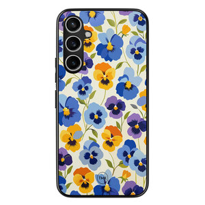 Casevibes Samsung Galaxy S23 FE backcover hoesje - Viooltjesmix bloemen