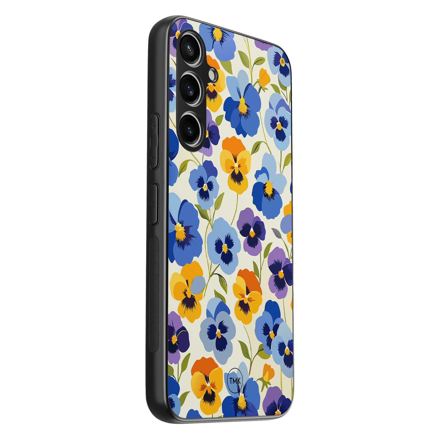 TMK Samsung Galaxy S23 FE backcover hoesje - Viooltjesmix bloemen