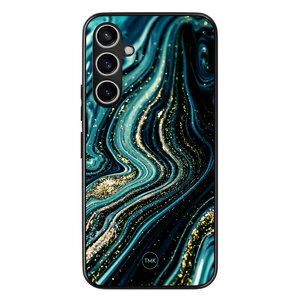 TMK Samsung Galaxy S23 FE backcover hoesje - Blue marble waves