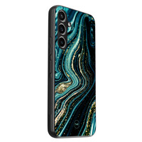 TMK Samsung Galaxy S23 FE backcover hoesje - Blue marble waves