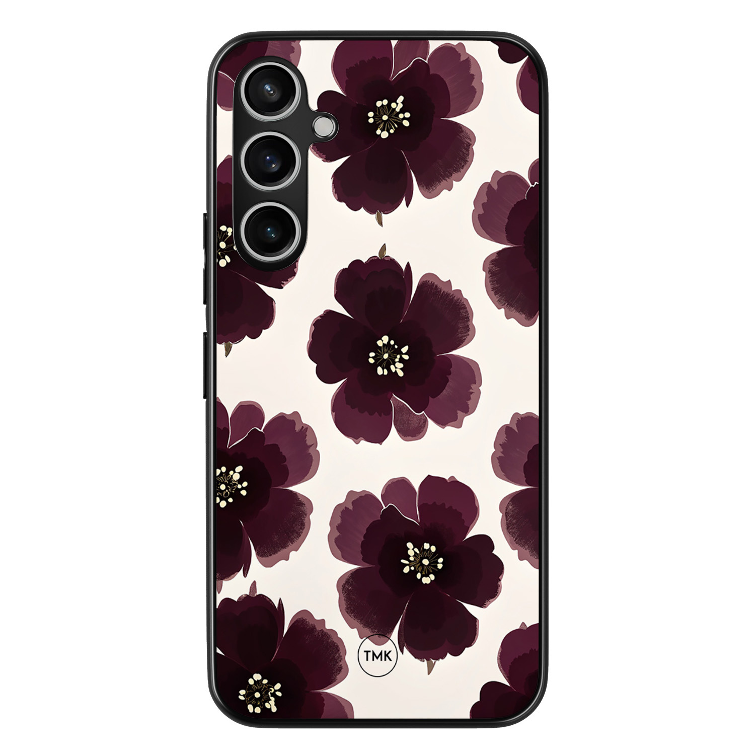 TMK Samsung Galaxy S23 FE backcover hoesje - Burgundy flowers