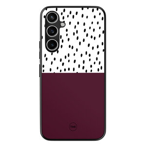 Casevibes Samsung Galaxy S23 FE backcover hoesje - Burgundy dots