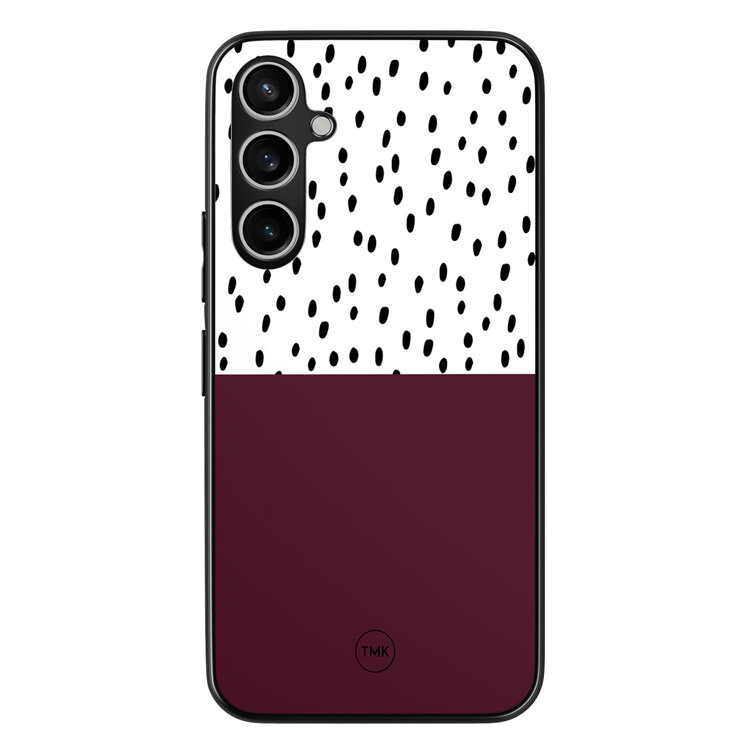 Casevibes Samsung Galaxy S23 FE backcover hoesje - Burgundy dots