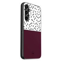 TMK Samsung Galaxy S23 FE backcover hoesje - Burgundy dots