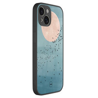 TMK iPhone 13 glazen hardcase - Moon birds