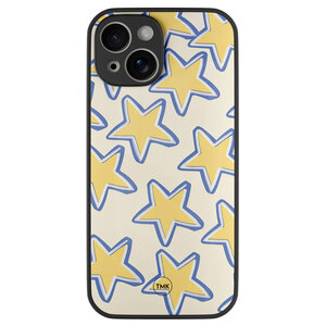 TMK iPhone 13 glazen hardcase - Retro stars
