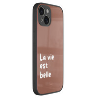 TMK iPhone 13 glazen hardcase - La vie est belle