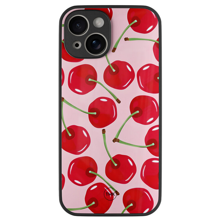 Casevibes iPhone 13 glazen hardcase - Sweet cherry