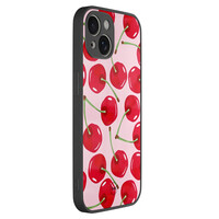 TMK iPhone 13 glazen hardcase - Sweet cherry