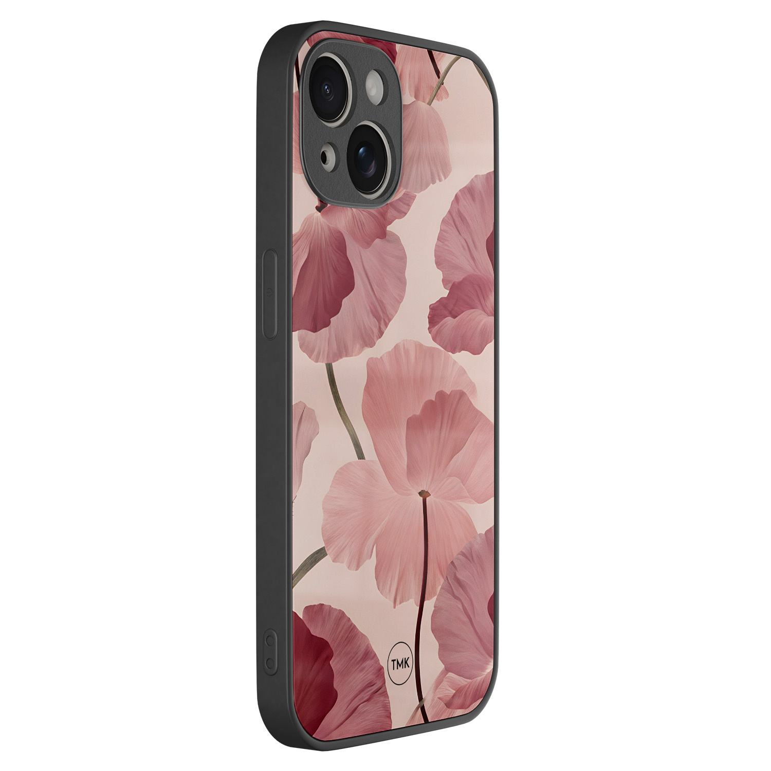 TMK iPhone 13 glazen hardcase - Vintage blossom