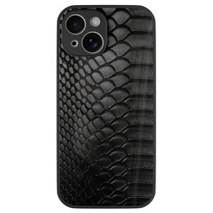 TMK iPhone 13 glazen hardcase - Black snake