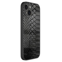TMK iPhone 13 glazen hardcase - Black snake