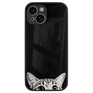 TMK iPhone 13 glazen hardcase - Kat kiekeboe