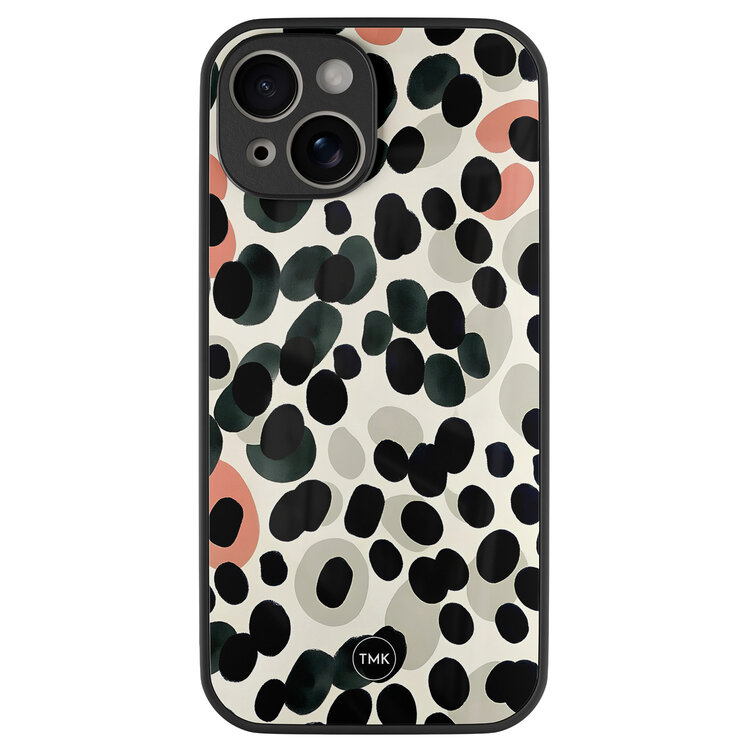 TMK iPhone 13 glazen hardcase - Modern dots