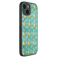 TMK iPhone 14 glazen hardcase - Mint blossom