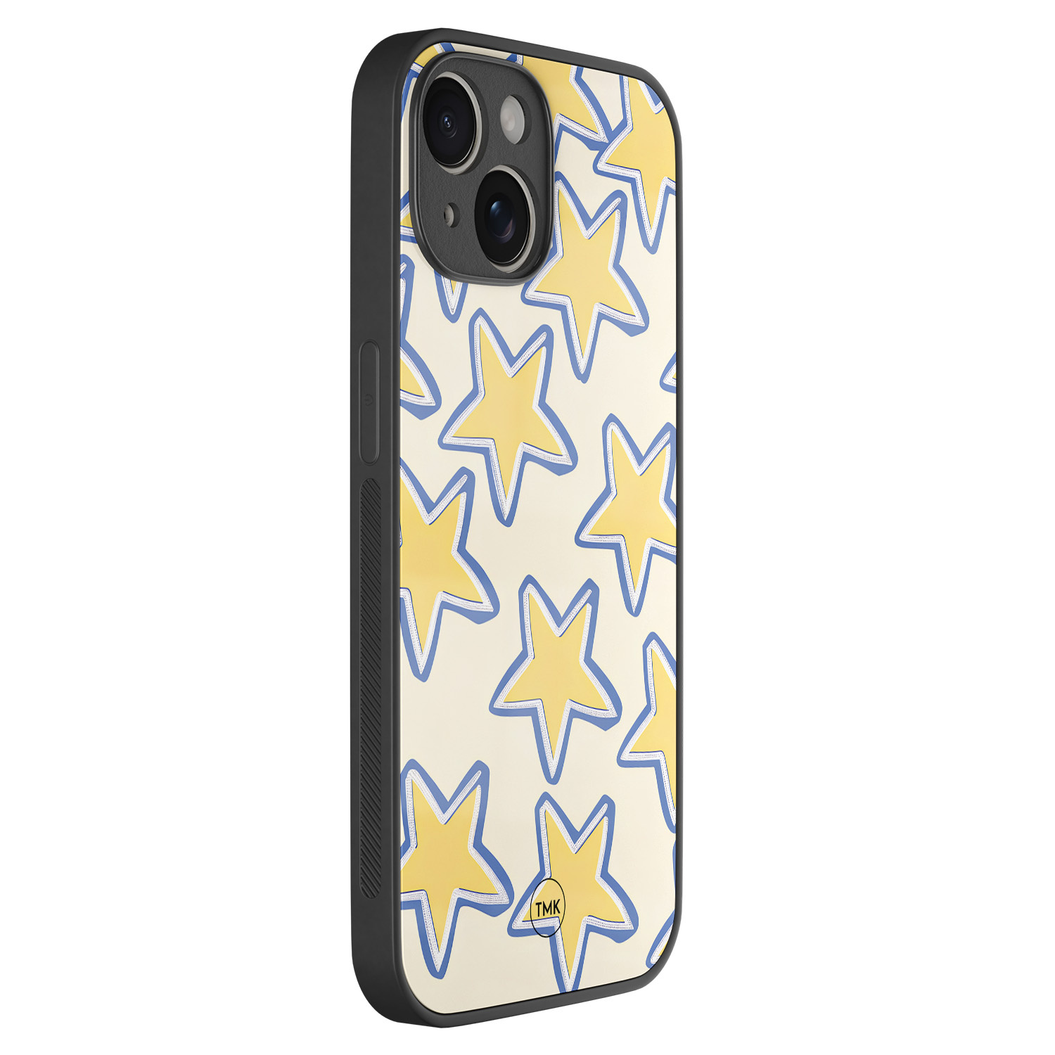 TMK iPhone 14 glazen hardcase - Retro stars