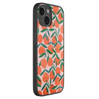 TMK iPhone 14 glazen hardcase - Sweet oranges