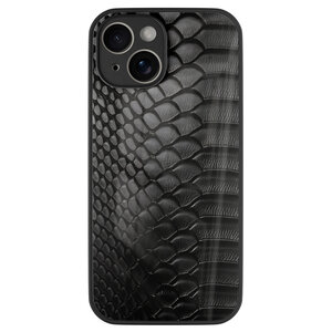 TMK iPhone 14 glazen hardcase - Black snake