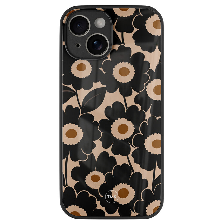 TMK iPhone 14 glazen hardcase - Bloom luxe