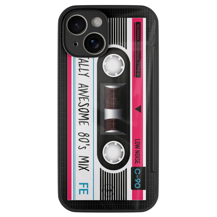 Casevibes iPhone 14 glazen hardcase - Cassette