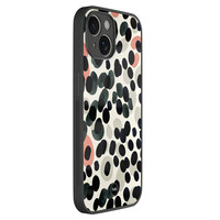 TMK iPhone 14 glazen hardcase - Modern dots