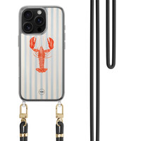 TMK iPhone 16 Pro hoesje met zwart koord - Kreeft