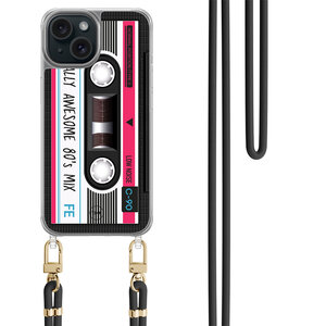 TMK iPhone 15 hoesje met zwart koord - Cassette