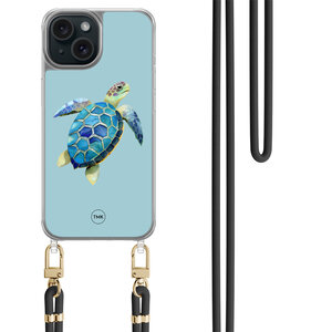 TMK iPhone 15 hoesje met zwart koord - Schildpad