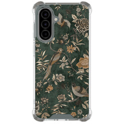 TMK Samsung Galaxy A56 shockproof hoesje - Khaki golden flowers